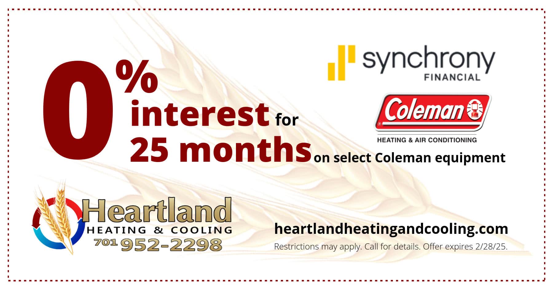 0% interest for 25 months.