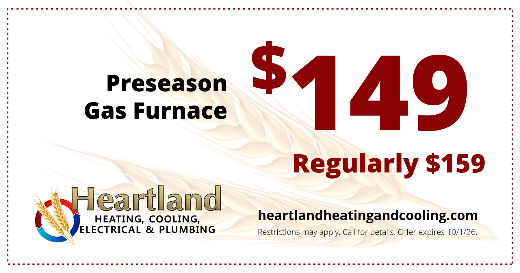 Preseason Gas Furnace!