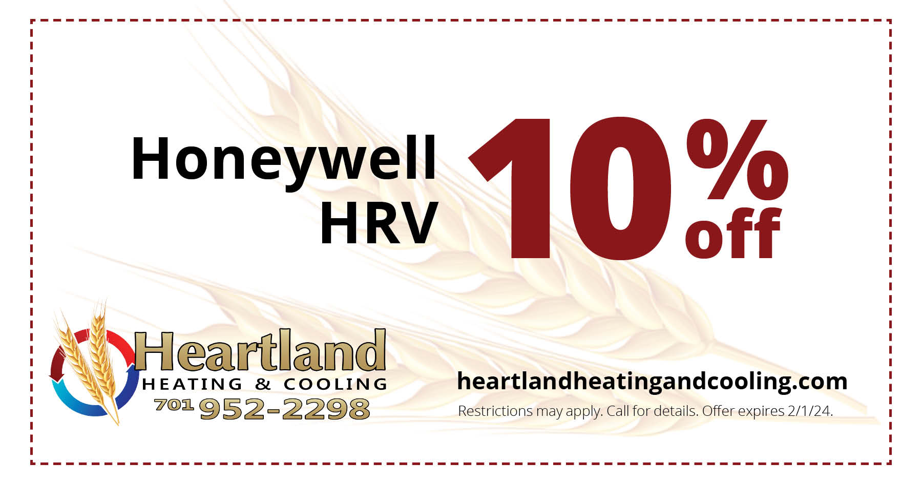 Honeywell HRV 10% off